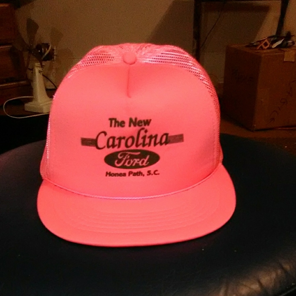 Vintage Pink Carolina Ford Snapback Hat Cap